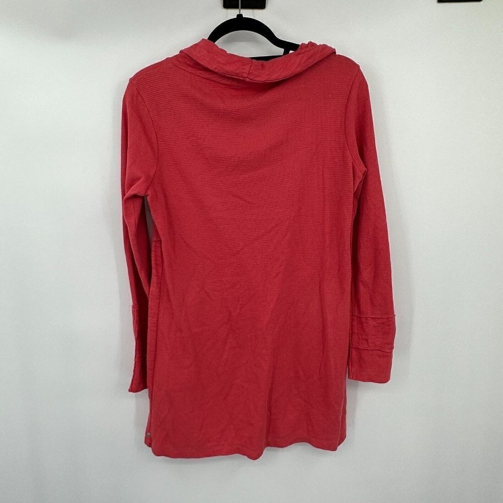 Neon Buddha Womens Sweater XS Pink Casual Cowl Neck Stretchy Pullover Active - Picture 9 of 11